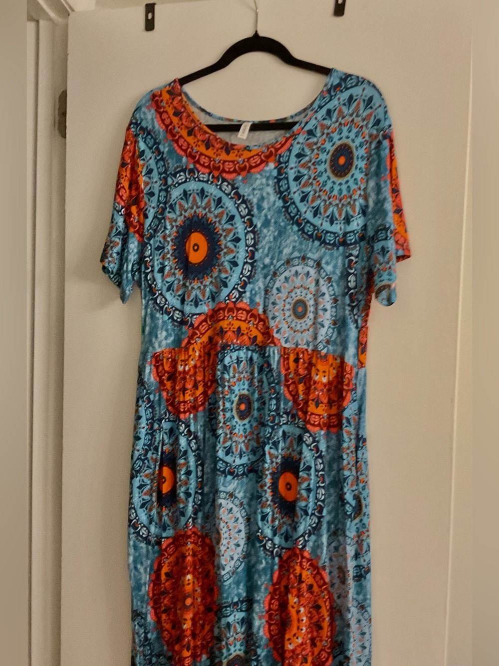 🌷Women's Turquoise & Orange Dress